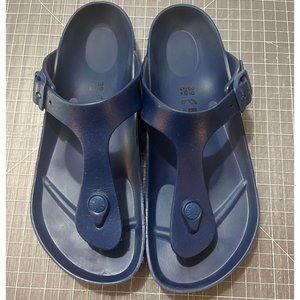 Navy blue waterproof Birkenstock Gizeh sandals